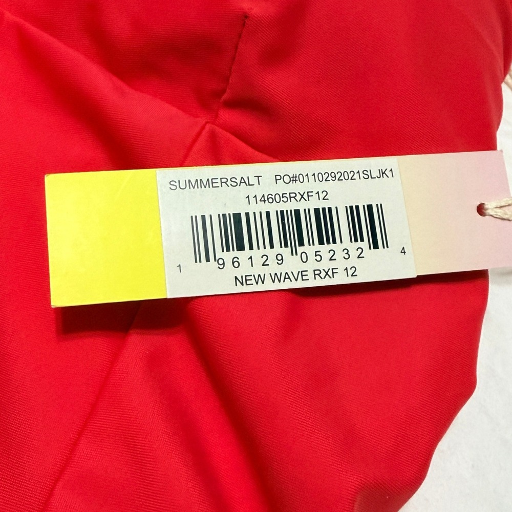 Summersalt The Wave One Piece Swimsuit Red Pink Colorblock Size 12 NWT - Picture 7 of 15
